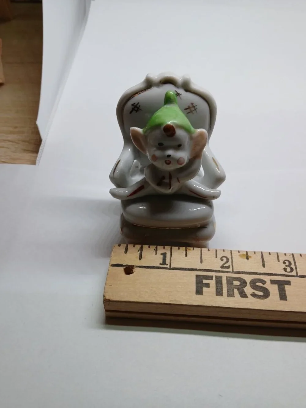 Vintage antique mid-century porcelain pixie elf figurine Made in Japan